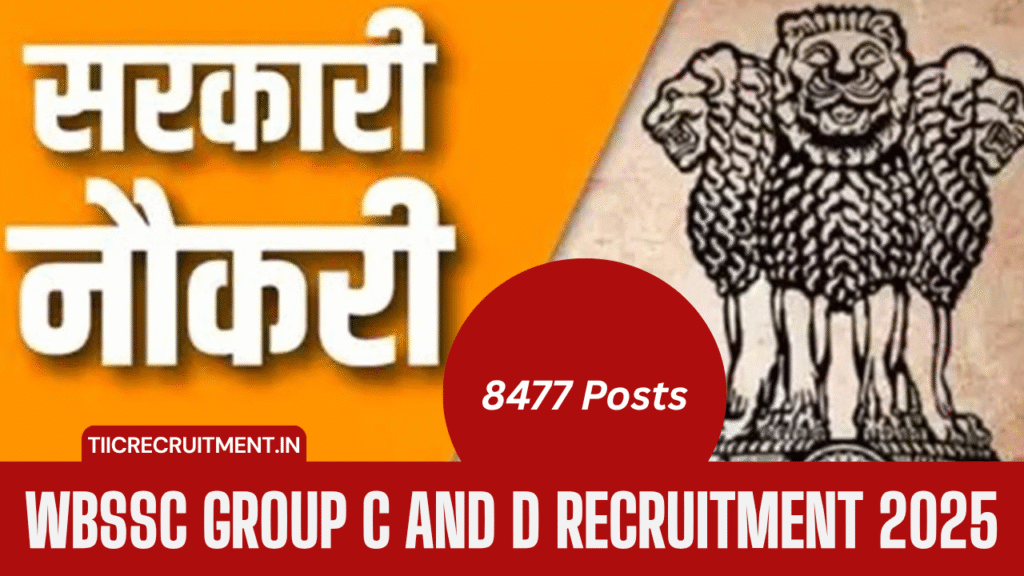 WBSSC Group C and D Recruitment 2025