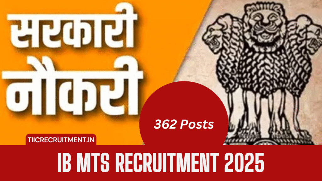 IB MTS Recruitment 2025 Online Form